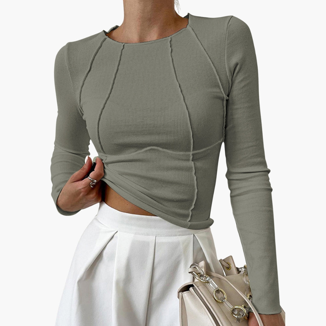 Classic Fit Crew Neck Women's Blouse