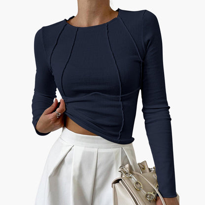 Classic Fit Crew Neck Women's Blouse