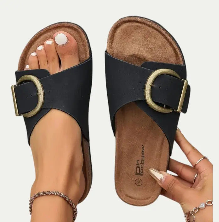 Ladies Comfortable Buckle Sandals - Nocini