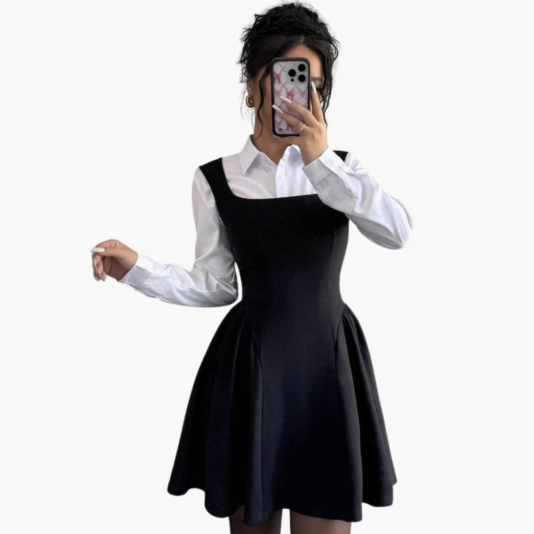Flirty Fit and Flare Women's Square Neck Dress