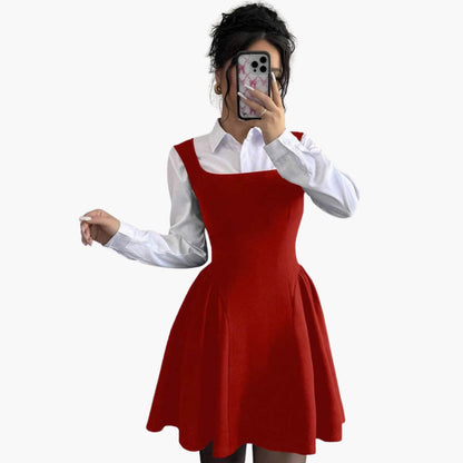 Flirty Fit and Flare Women's Square Neck Dress