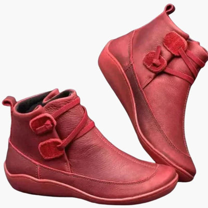 Ladies Low Heel Slip On Ankle Boots