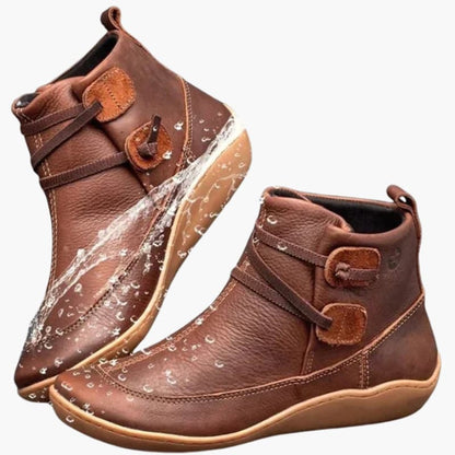 Ladies Low Heel Slip On Ankle Boots