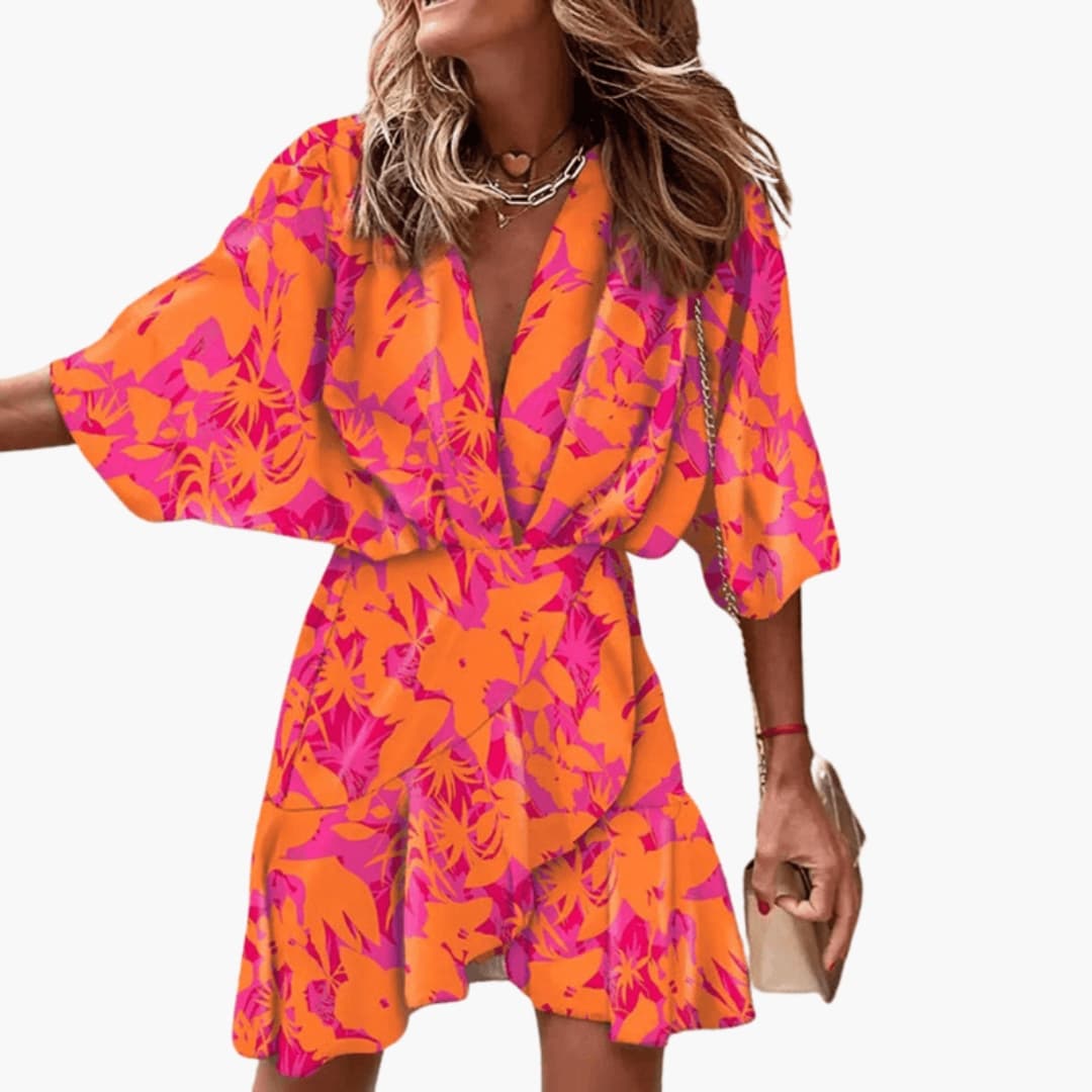 Relaxed Fit Women's Bell Sleeve Dress
