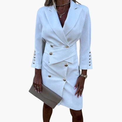 Ladies' Classic Fit Jacket Dress with Lapel Collar