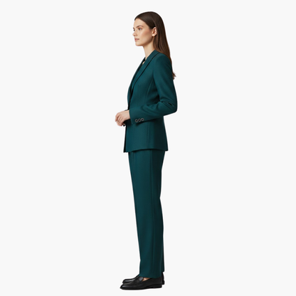 Ladies' Suit Jacket with Single Button and Trousers