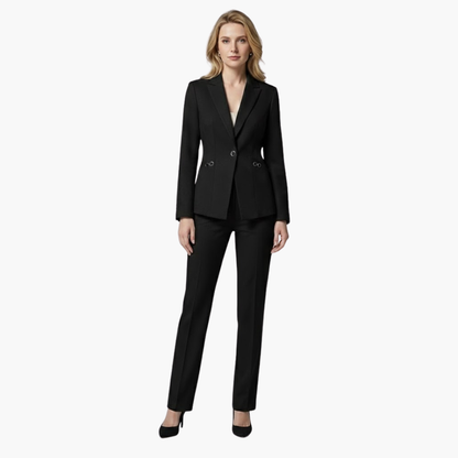 Ladies' Suit Jacket with Single Button and Trousers