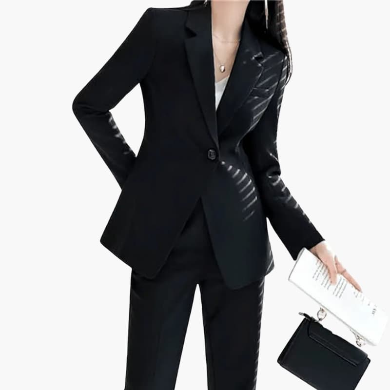 Classic 2 Piece Suit with Fitted Jacket and Pants