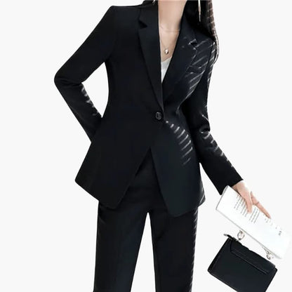 Classic 2 Piece Suit with Fitted Jacket and Pants