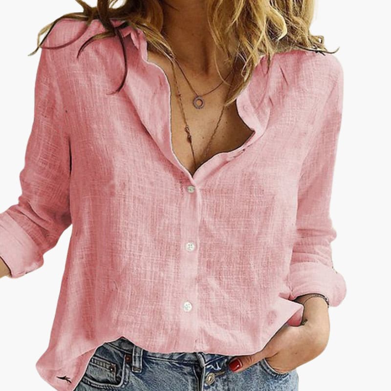 Ladies Classic Button Down Long Sleeve Shirt