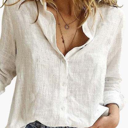 Ladies Classic Button Down Long Sleeve Shirt