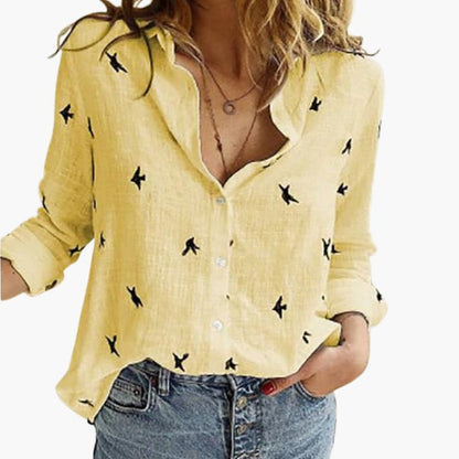 Ladies Classic Button Down Long Sleeve Shirt