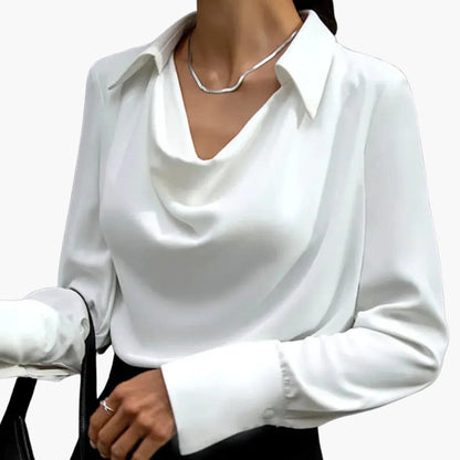 Ladies' Top with Soft Cowl Neck and Full Sleeves