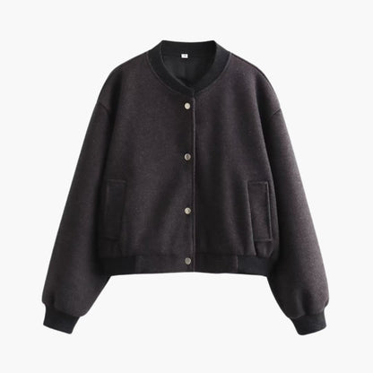 Ladies' Fit Bomber Jacket with Stretch Cuffs and Zip Pockets