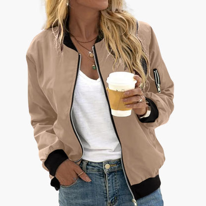 Ladies' Fit Bomber Jacket with Stretch Sleeves