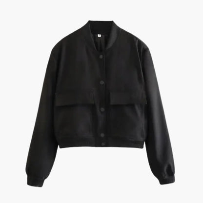 Ladies' Classic Flight Jacket with Pocket Details