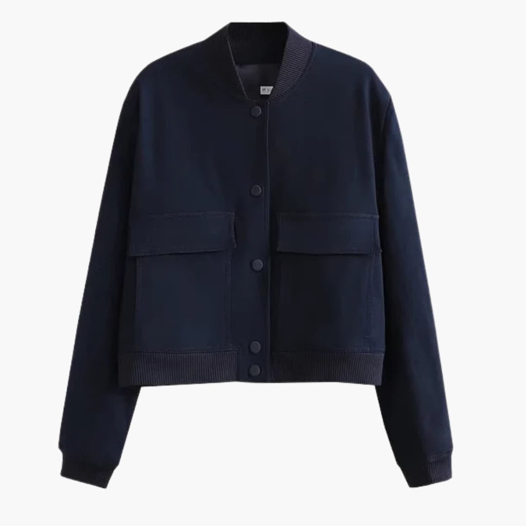 Ladies' Classic Flight Jacket with Pocket Details