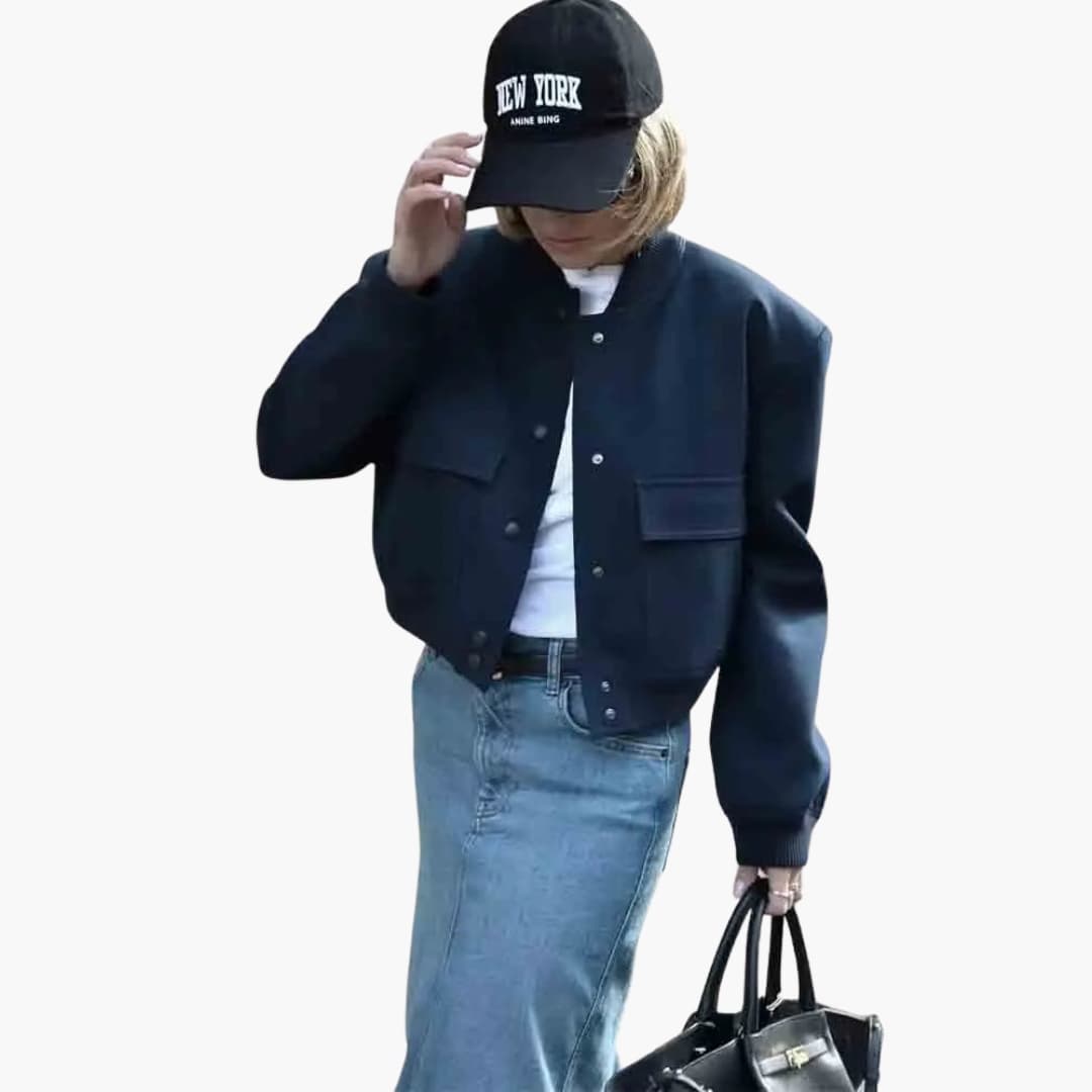 Ladies' Classic Flight Jacket with Pocket Details