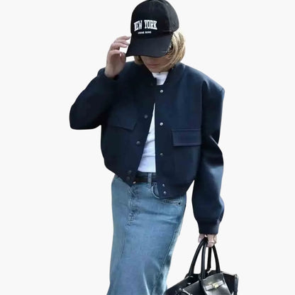 Ladies' Classic Flight Jacket with Pocket Details