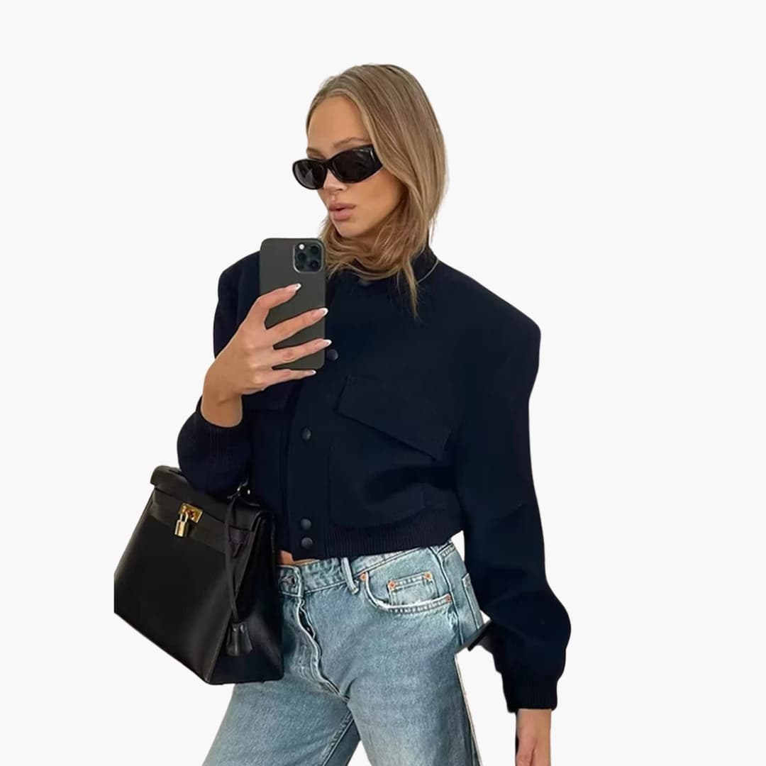 Ladies' Classic Flight Jacket with Pocket Details