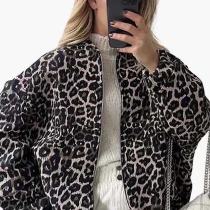 Women's Zip Up Bomber Jacket with Pockets