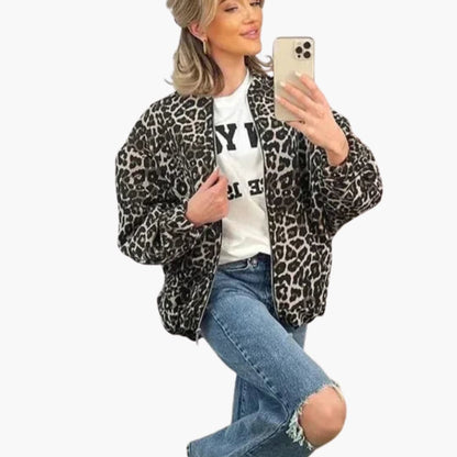 Women's Zip Up Bomber Jacket with Pockets