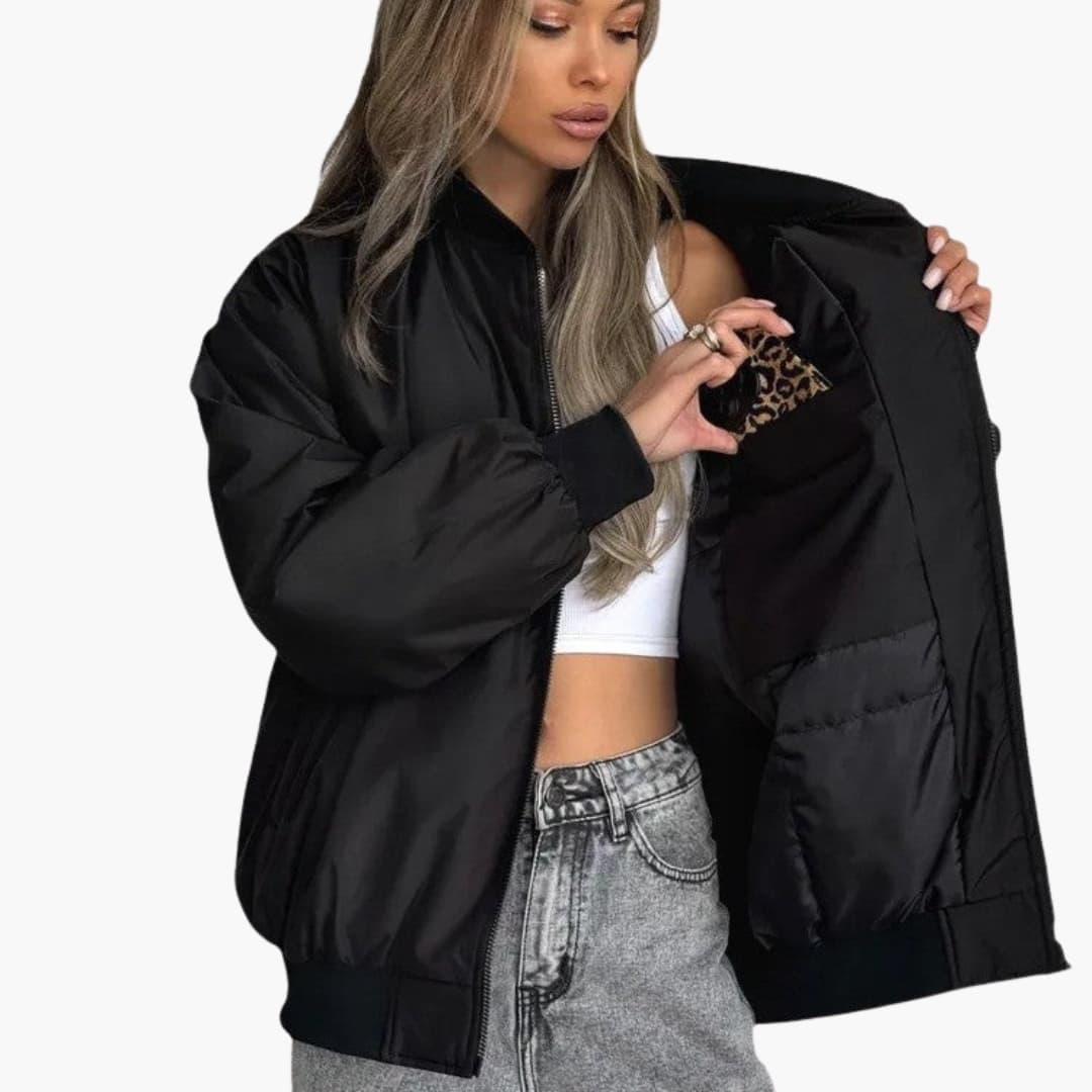 Ladies' Sporty Jacket with Inside Pockets and Stretch Cuffs - Olytrend