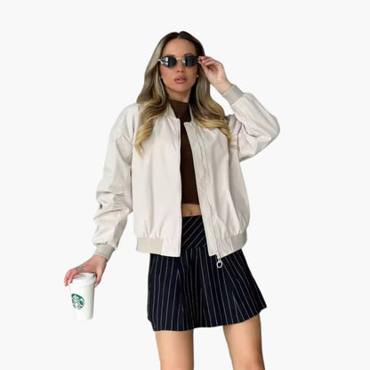 Ladies' Sporty Jacket with Inside Pockets and Stretch Cuffs
