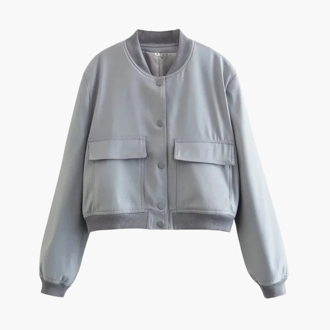 Ladies' Classic Flight Jacket with Pockets - Olytrend