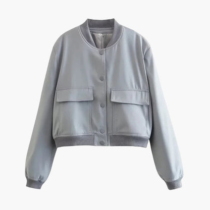 Ladies' Classic Flight Jacket with Pockets - Olytrend