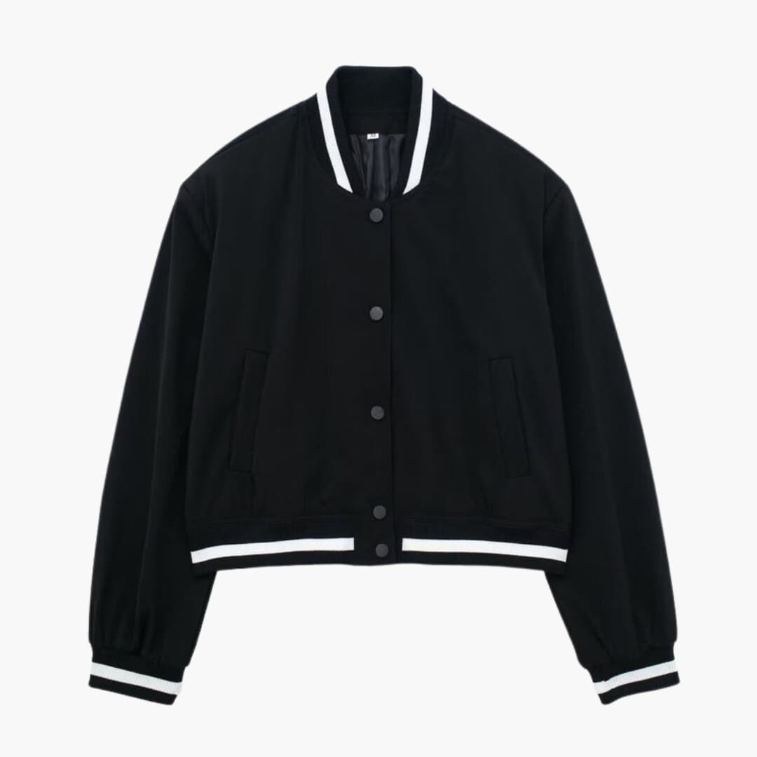 Ladies' Snap Front Bomber Jacket with Stretch Cuffs