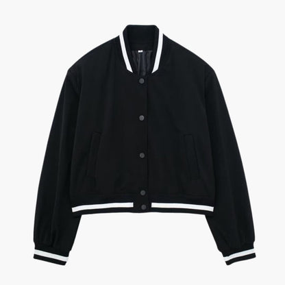 Ladies' Snap Front Bomber Jacket with Stretch Cuffs