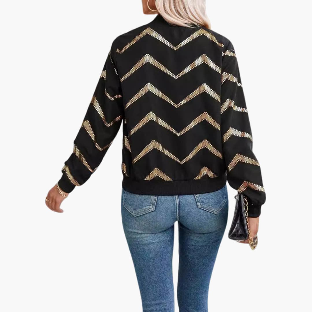 Ladies' Fashion Zip Jacket with Pocket Detail