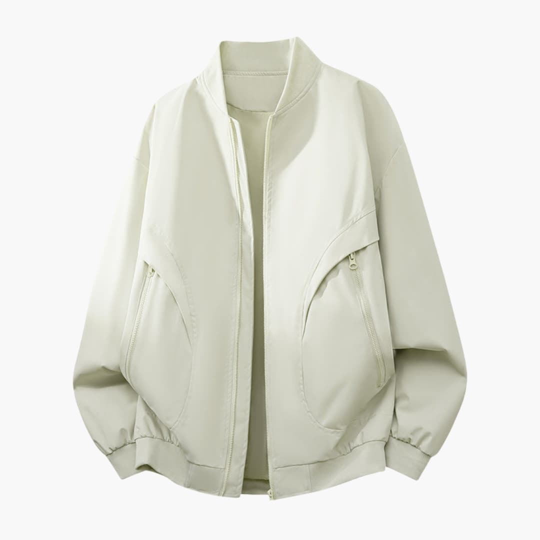 Ladies' Zipper Pocket Bomber Coat