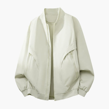 Ladies' Zipper Pocket Bomber Coat