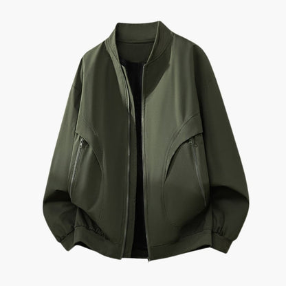 Ladies' Zipper Pocket Bomber Coat - Olytrend
