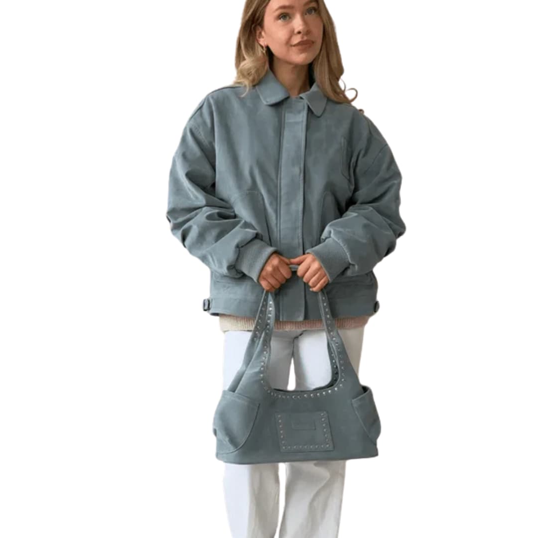 Ladies' Zip Up Flight Jacket with Collar