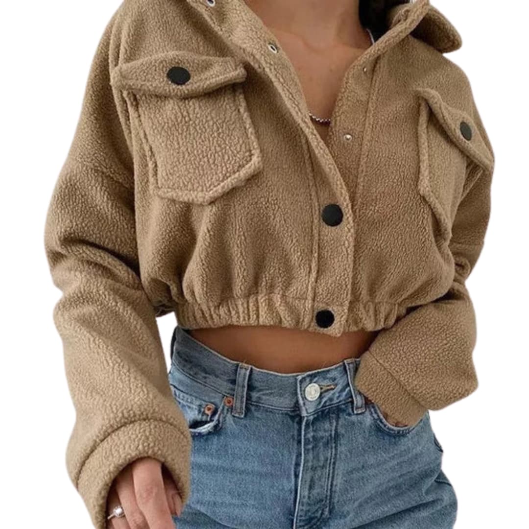 Ladies' Zip Up Bomber Jacket with Ribbed Sleeves