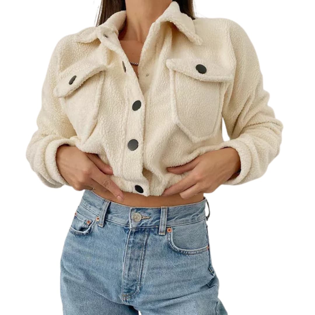 Ladies' Zip Up Bomber Jacket with Ribbed Sleeves - Olytrend
