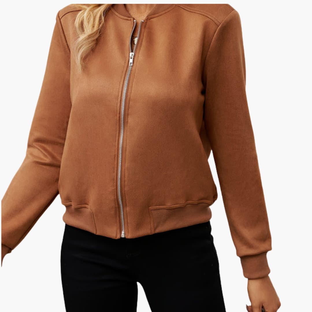 Ladies' Zip Up Flight Jacket with Fitted Design