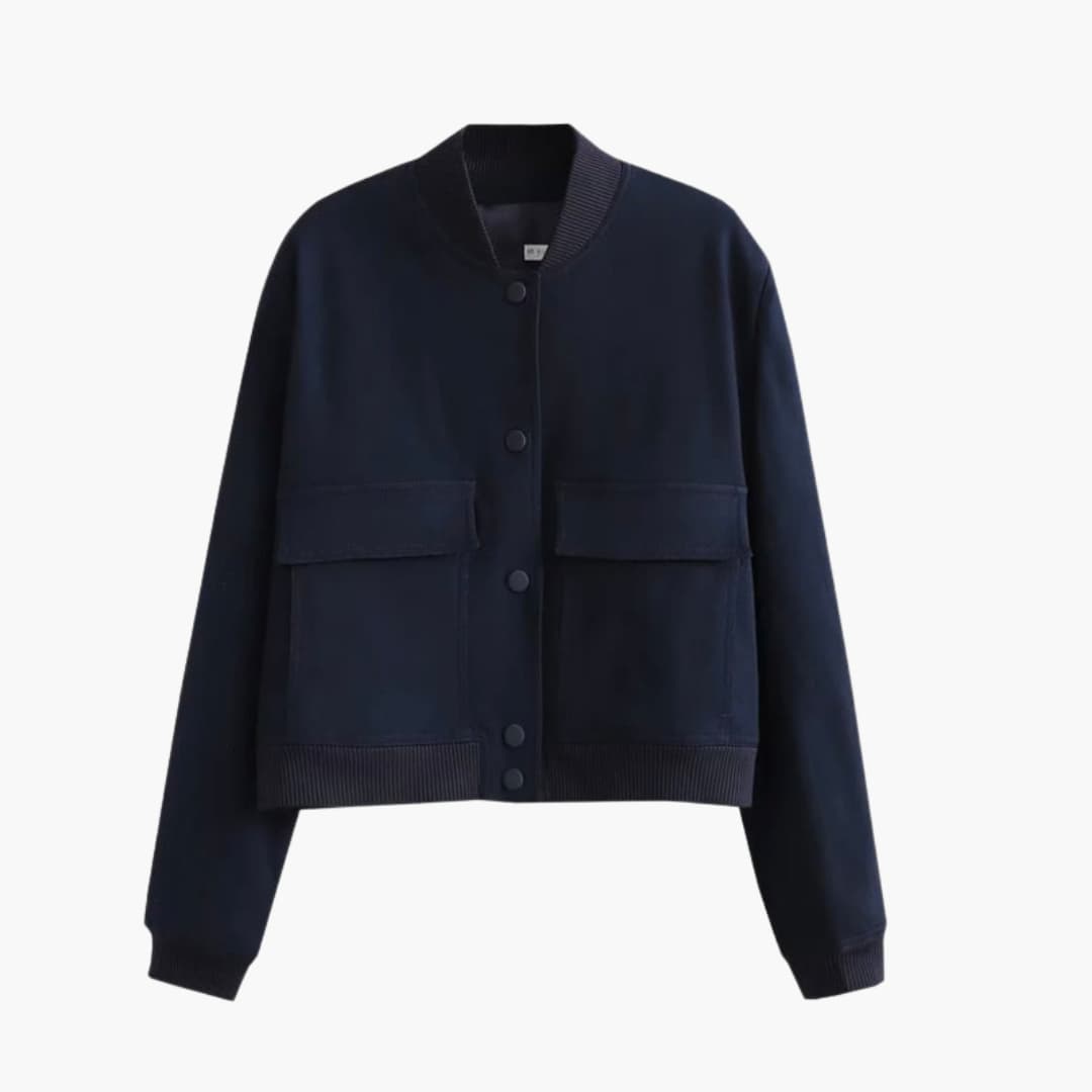 Ladies' Zip Up Bomber Jacket with Stretch Cuffs