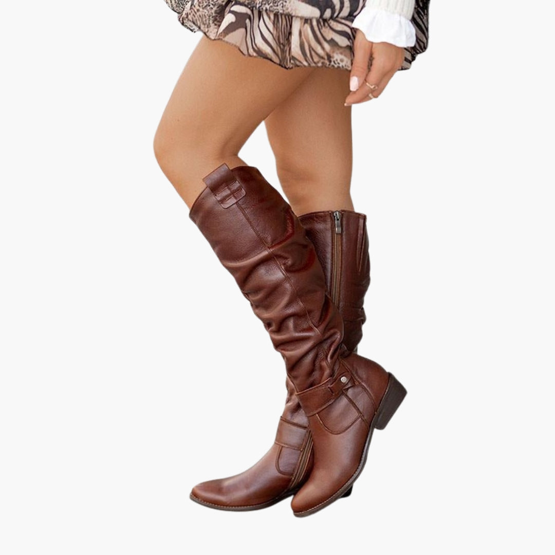Ladies Ankle Boots with Zip and Block Heel