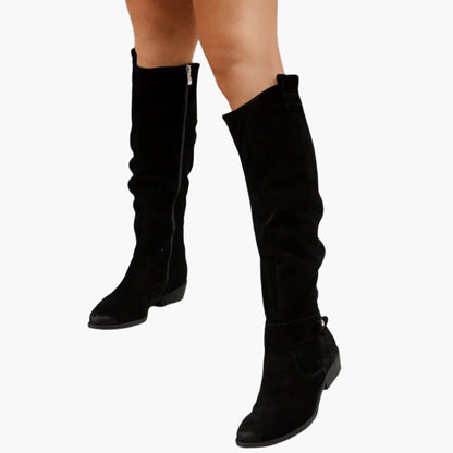 Ladies Ankle Boots with Zip and Block Heel