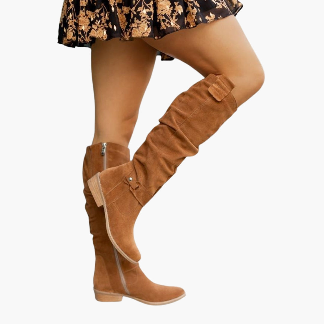 Ladies Ankle Boots with Zip and Block Heel
