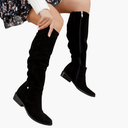 Ladies Ankle Boots with Zip and Block Heel