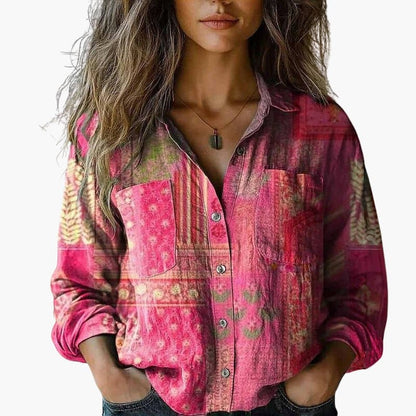 Ladies Classic Fit Long Sleeve Button Shirt