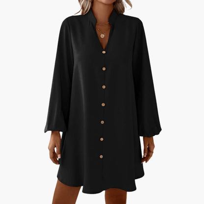 Ladies' Casual Fit Short Puff Sleeve Summer Dress