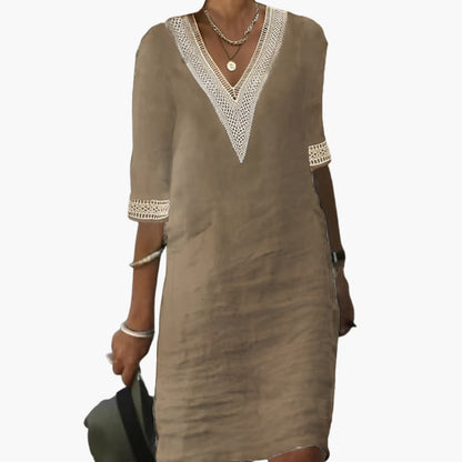 Ladies Classic Fit Short Sleeve A-Line Dress