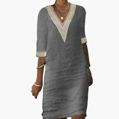 Ladies Classic Fit Short Sleeve A-Line Dress
