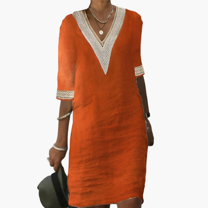 Ladies Classic Fit Short Sleeve A-Line Dress